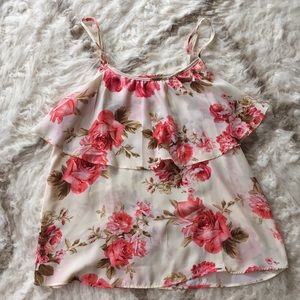 Charming Charlie Floral Tank Top